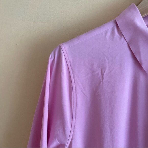 Athleta 2022 Urbanite Dress Woman Large Pink Belted Breathable Office Preppy - Picture 4 of 16